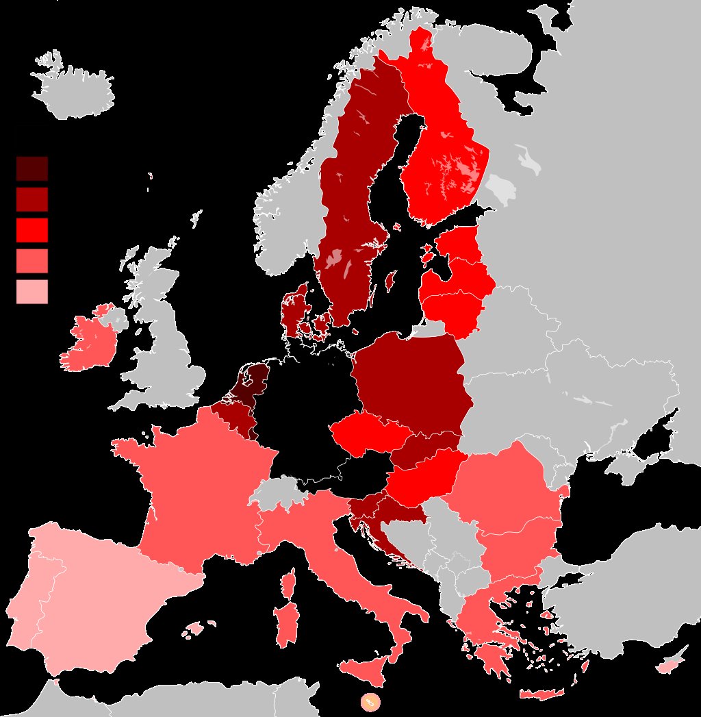 Knowledge of Standard German within the nations of the European Union